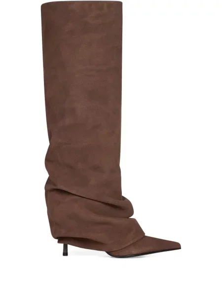 Botine Le Silla din piele drapate maro