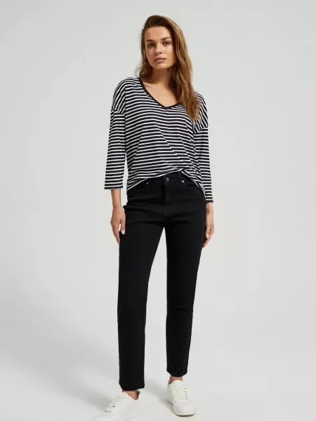 Blugi boyfriend Moodo negru