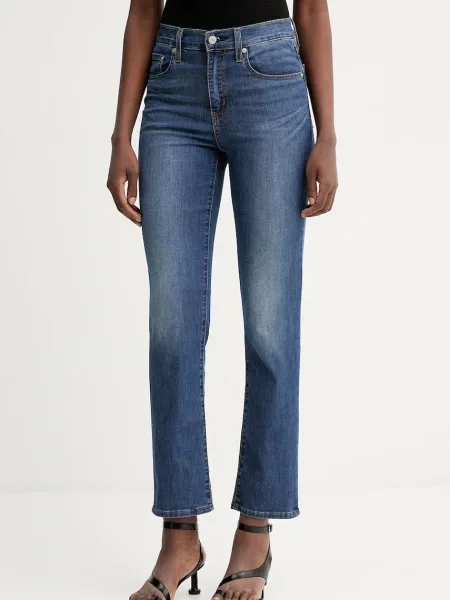 Levi's jeans HIGH RISE STRAIGHT albastru