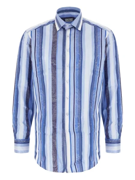 Pruhovaná košile Etro modrá