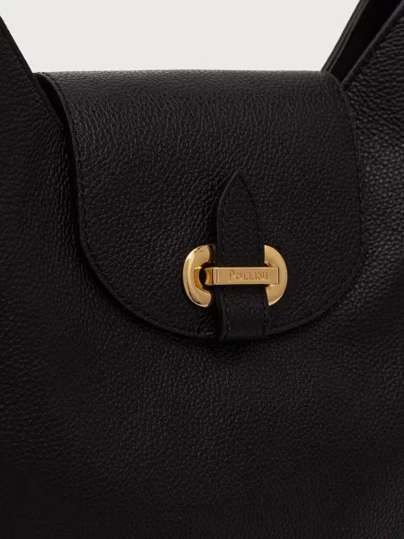 Кожаная сумка шоппер Pollini