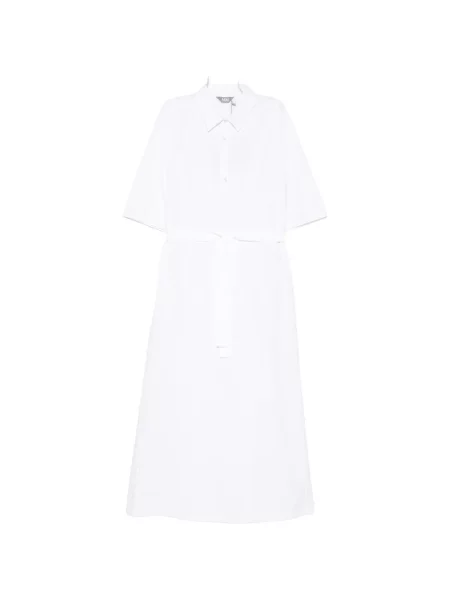 Gulerat rochie maxi Max Mara alb