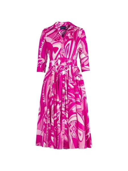 Rochie maxi Samantha Sung cu imagine cu imprimeu abstract roz