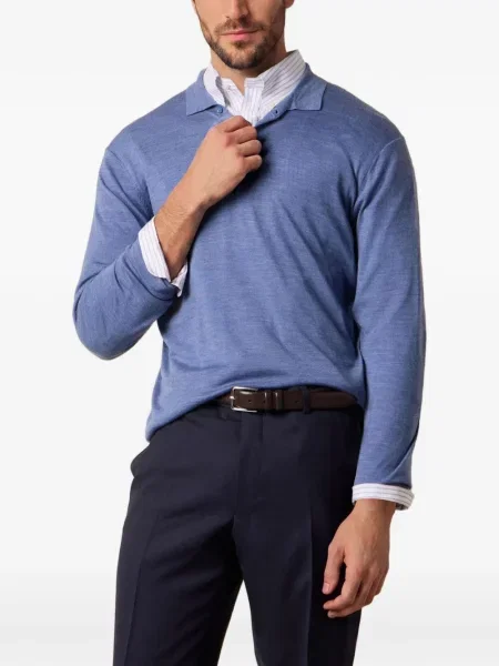 Μάλλινο polo Brooks Brothers μπλε