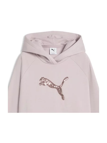 Majica s kapuljačom Puma ružičasta