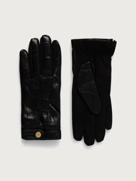 Marciano by Guess mănuși pentru femei cu imitație de piele ALESSANDRIA negru
