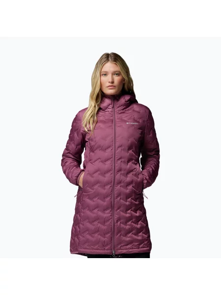 Geacă cu puf pentru femei Columbia Delta Ridge II Long Down antique mauve