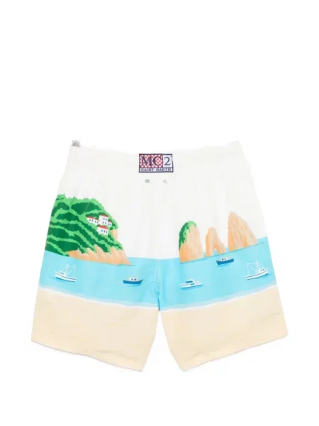 Slip de baie Mc2 Saint Barth cu imagine alb