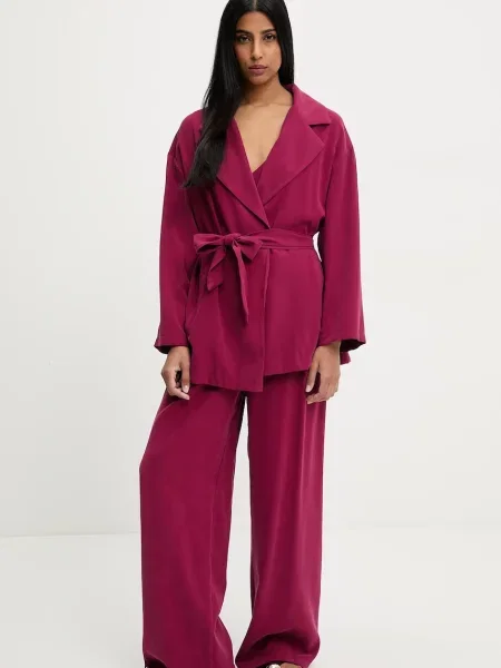 Піджак Answear Lab oversize однотонна бордовий