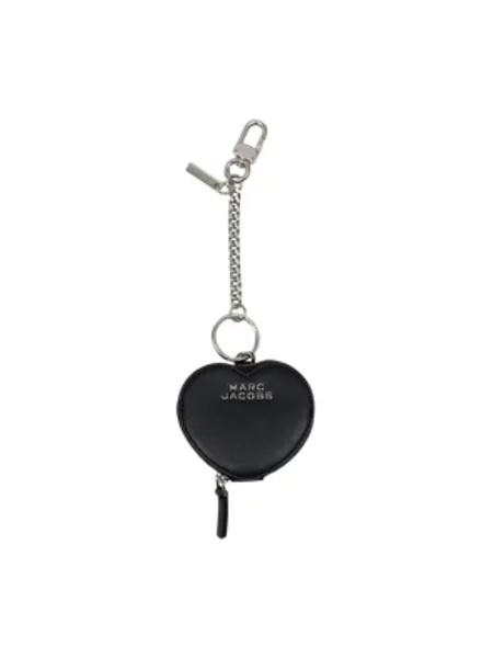 Zawieszka Marc Jacobs skórzana w serca czarna