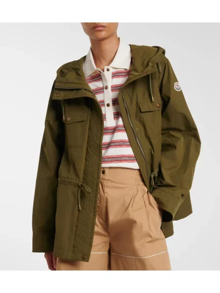Tricou polo Moncler cu dungi bej