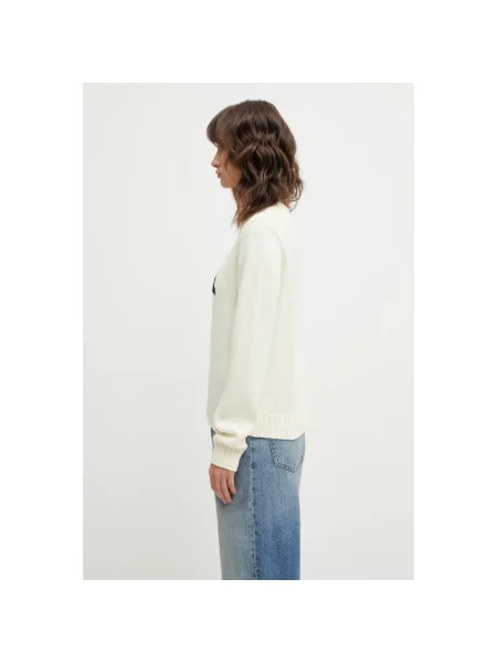 Sporty & Rich sweter USA Knitted beżowy