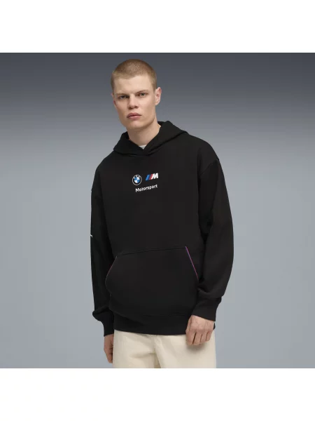 Polarowa bluza treningowa BMW M Motorsport Essentials z kapturem czarna