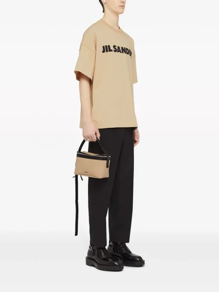 Geantă Jil Sander din piele maro