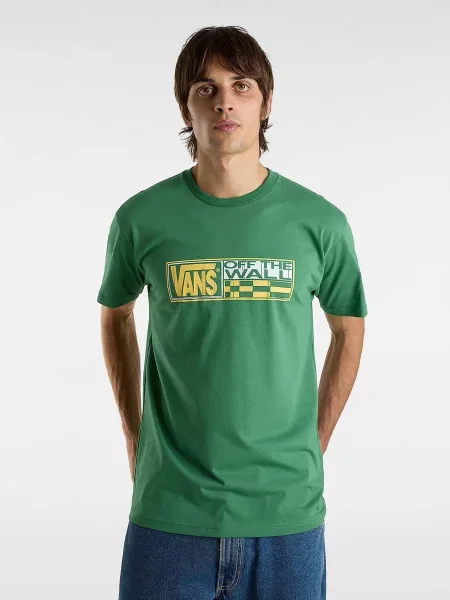 Стрейчевая футболка Vans зеленая