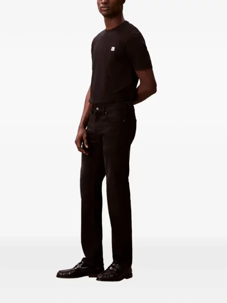 Blugi drepți Calvin Klein cu autograf negru