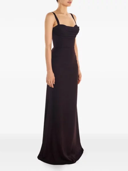 Rochie maxi Post Meridiem de costum maro