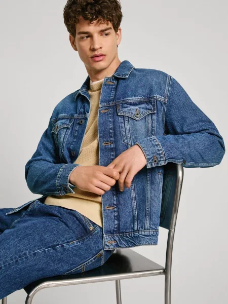 Τζιν μπουφάν Pepe Jeans μπλε