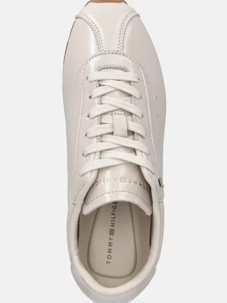 Tommy Hilfiger BELLA SNEAKER LEATHER маратонки дамски от кожа бежово
