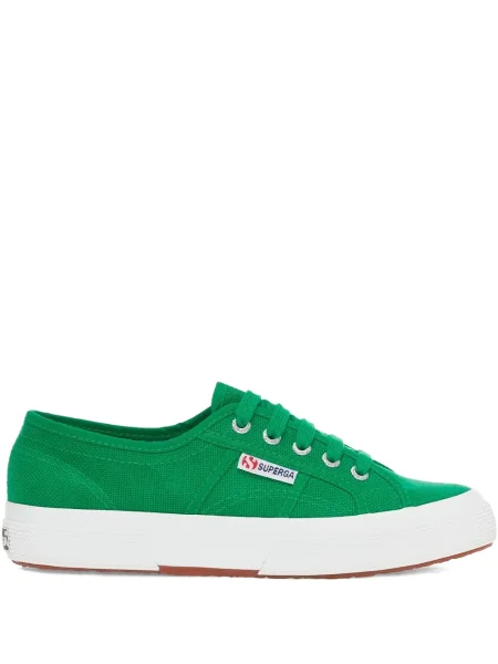 Маратонки Superga с връзки с дантела зелено