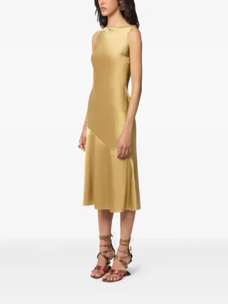 Костюм миди рокля Nina Ricci до коляното жълто
