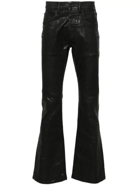 Blugi evazați Purple Brand cu talie joasă negru