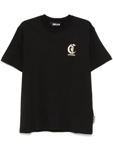 Tricou Just Cavalli cu imagine negru