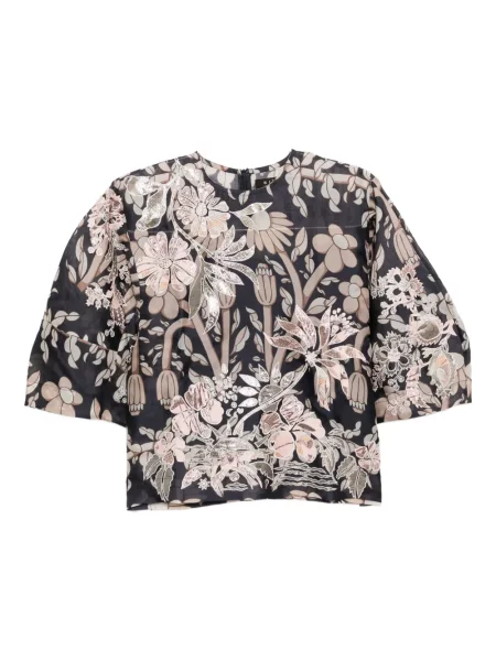Bluză Biyan cu model floral cu imagine albastru