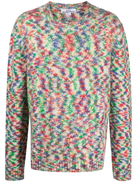 Pulover A.p.c. cu decolteu rotund alb