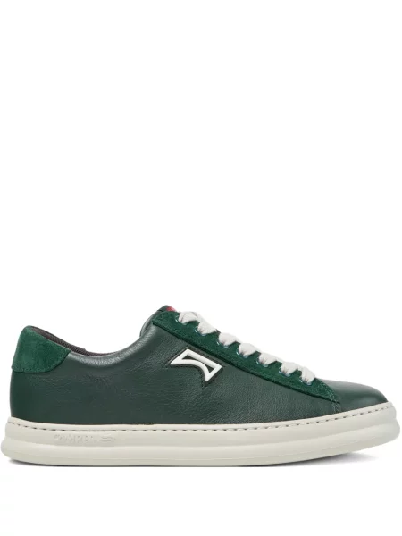 Sneakerși Camper din piele de căprioară verde