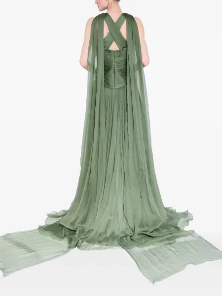 Rochie M.marquise cu gât halter verde