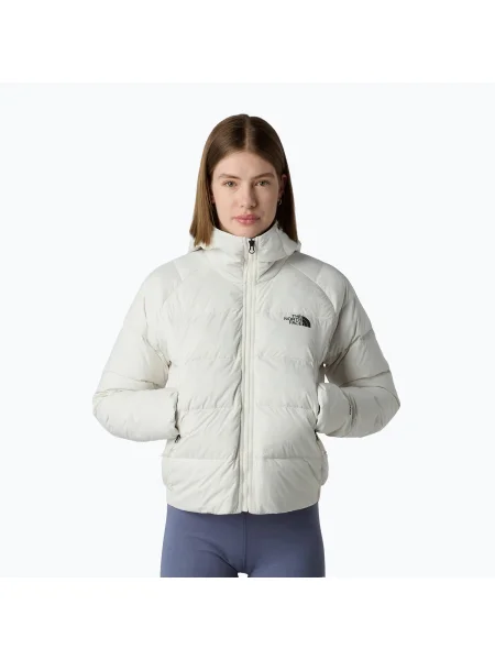 Geacă cu puf pentru femei The North Face Hyalite Down Hoodie white dune alb