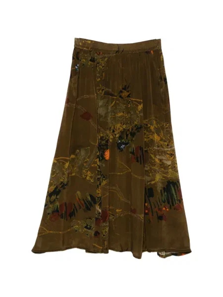 Fustă Yavi cu model floral cu imagine maro