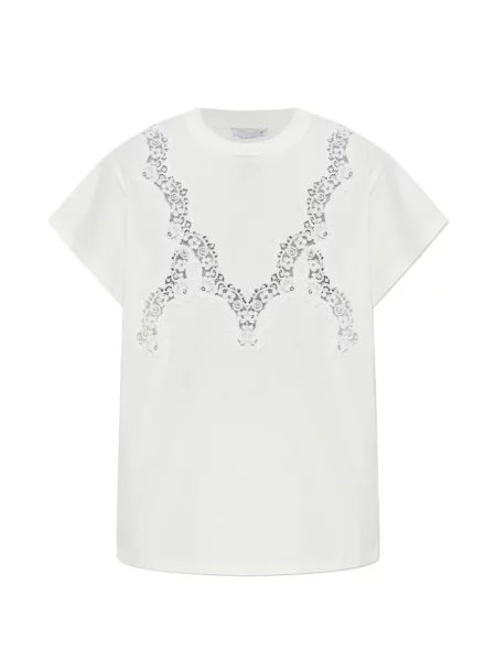 Tricou Stella Mccartney din dantelă alb