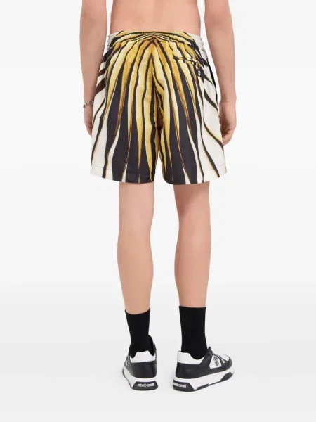 Slip de baie Roberto Cavalli cu imagine negru