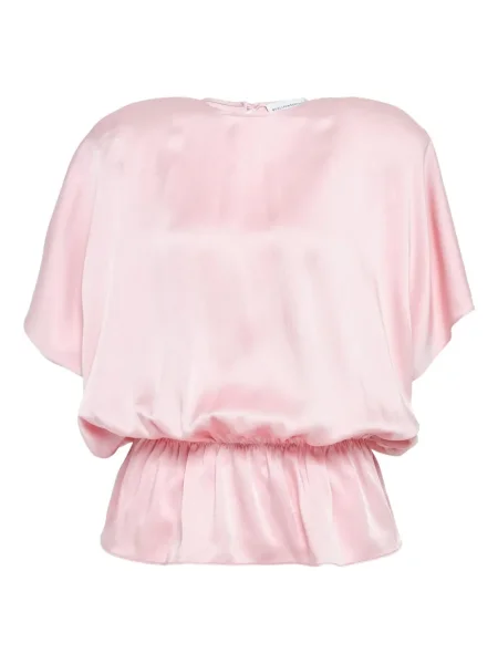 Bluză Stella Mccartney din satin roz