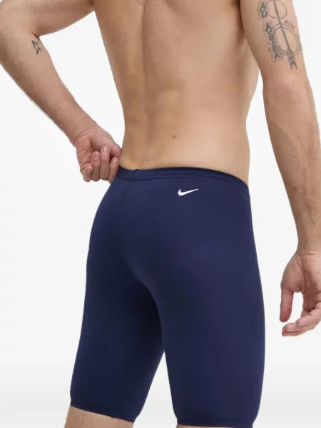 Cu centură slip de baie Nike din jacard cu dungi roz