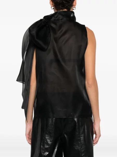 Bluză Lita Couture cu funde negru