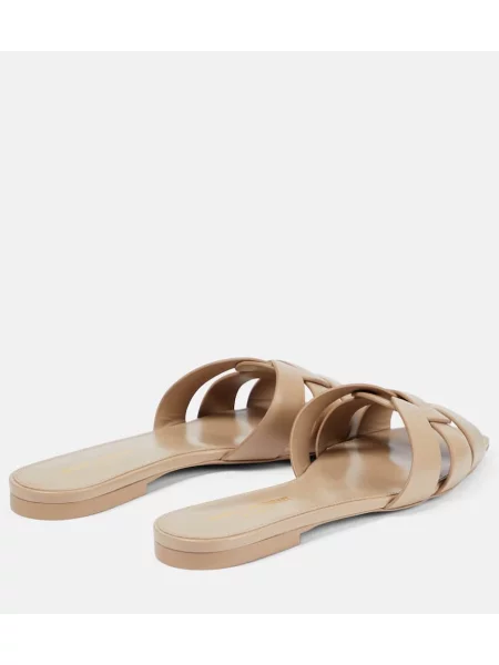 Sandale Saint Laurent din piele bej