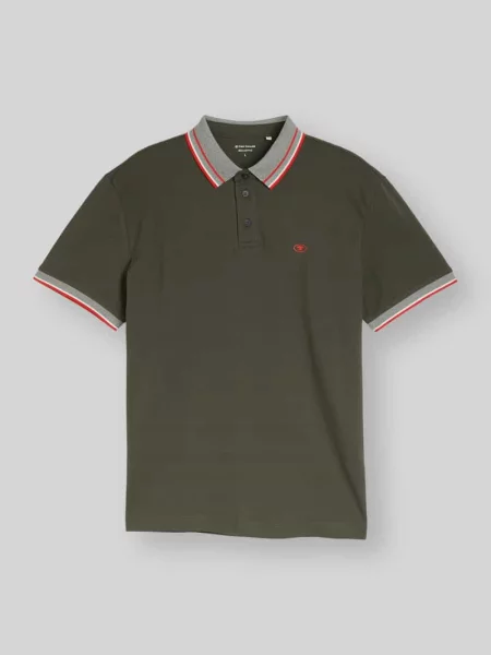Koszulka polo z czystej bawełny o kroju regular fit Tom Tailor oliwkowa
