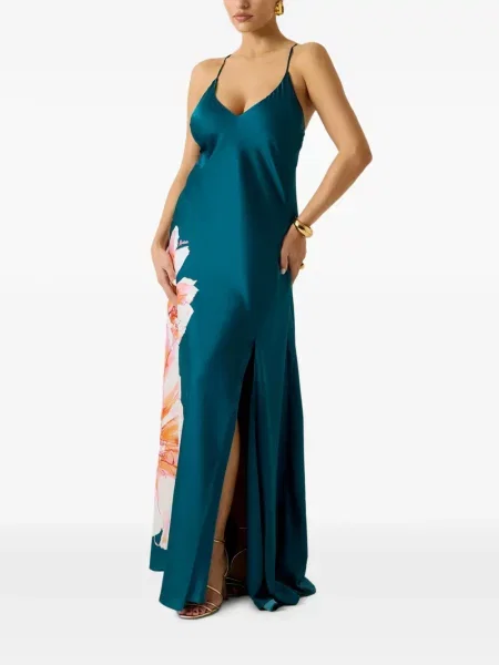Rochie maxi Marciano By Guess cu model floral cu imagine verde
