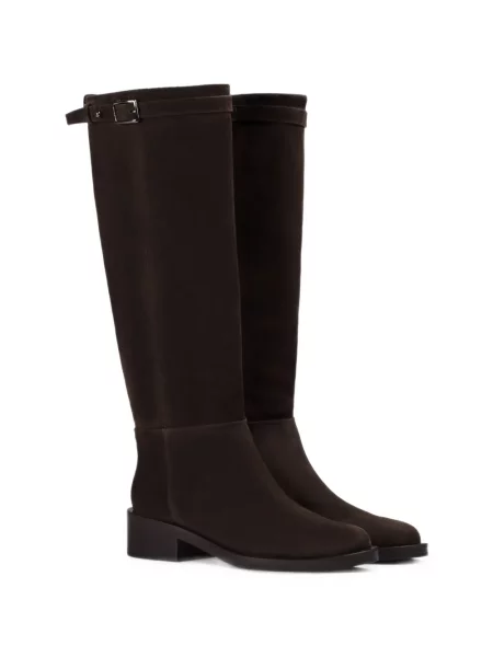 Botine Doucal's din piele de căprioară cu cataramă maro