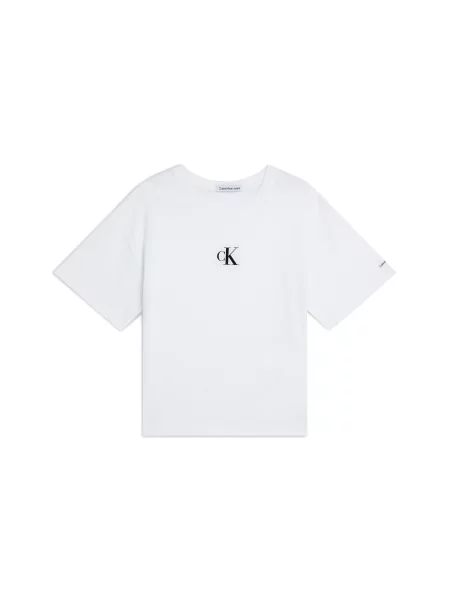 Calvin Klein Jeans Majica Boxy Fit bela