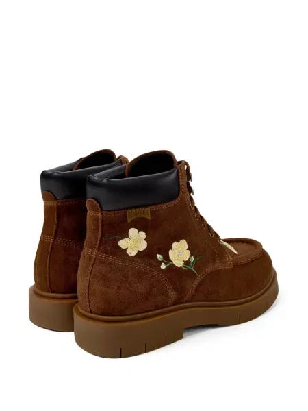 Botine Camper cu model floral maro