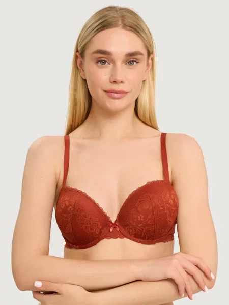 Бюстгальтер пуш-ап коричневий