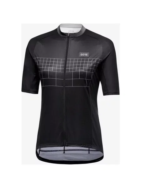 Koszulka z krótkim rękawem GOREWEAR Grid Fade czarno-szara XS czarna