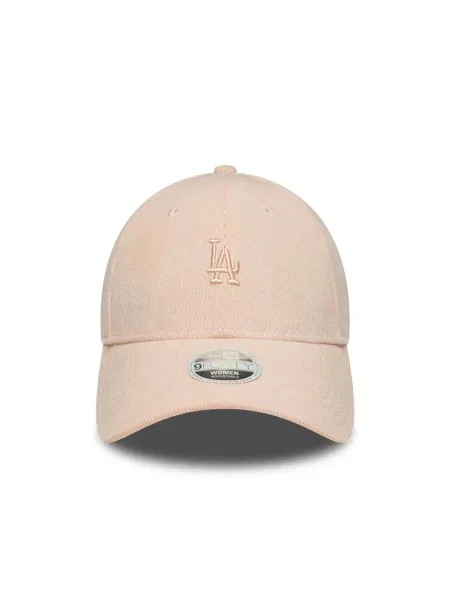 Czapka baseballowa Los Angeles Dodgers New Era Mini Cord różowa