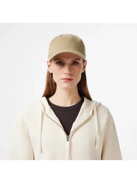 Lacoste Kardigan Z Kapturem Classic Fit Kremowy Kremowy