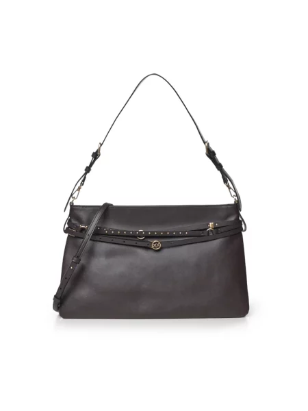 Pinko torebka crossbody skórzana brązowa