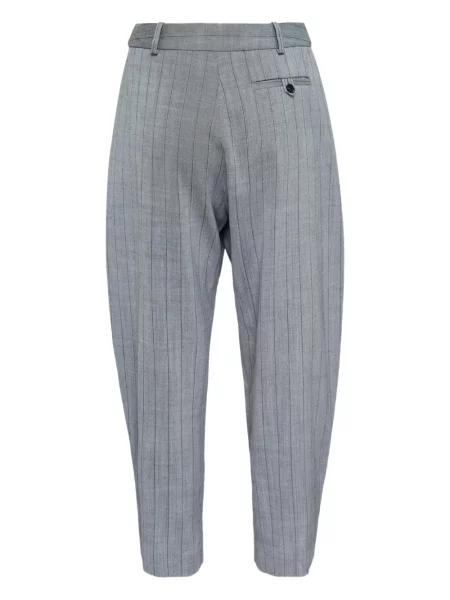 Pantaloni Stella Mccartney cu dungi plisate gri